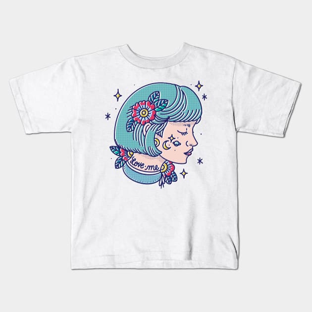 Love me girl Kids T-Shirt by Paolavk